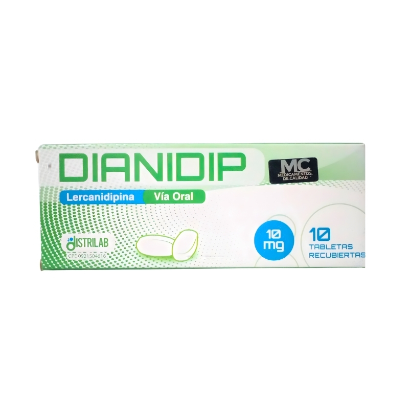Dianidip 10Mg x 10Tab Lercanidipina Distrilab