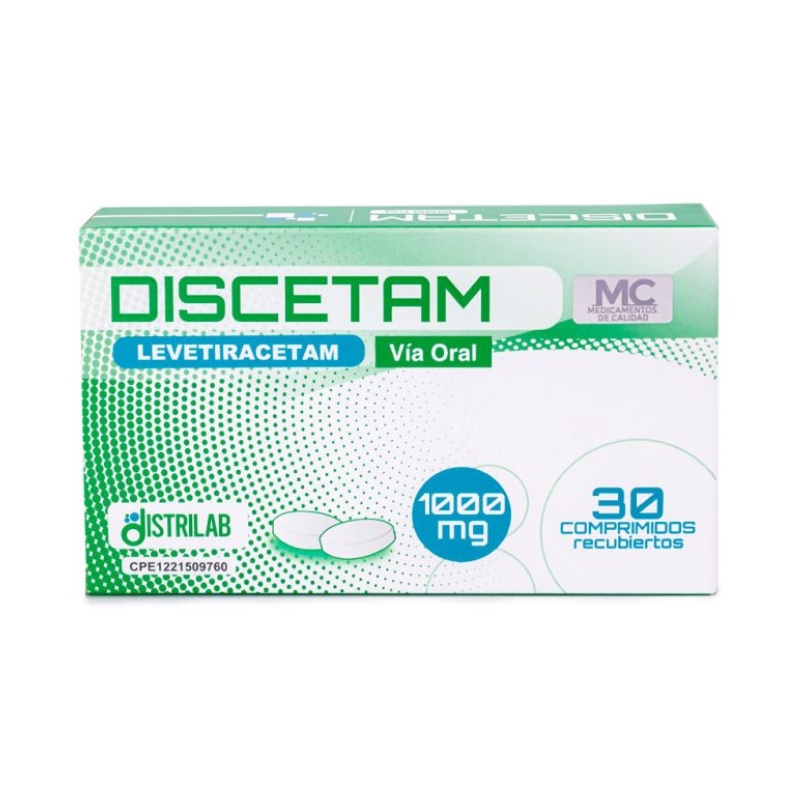 Discetam 1000Mg x 30Comp Levetiracetam Distrilab