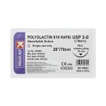 Karemax Vicryl Rapid 3-0 Curva 3_8 Cortante 19Mm Hebra Polyglactin 910