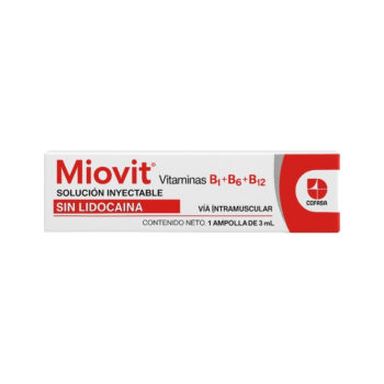 Miovit Sin Lidocaina I.M x 1 Amp 3mL Complejo B Cofasa