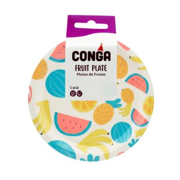 Platos De Fiesta Frutas N°9 x 8Pcs Conga