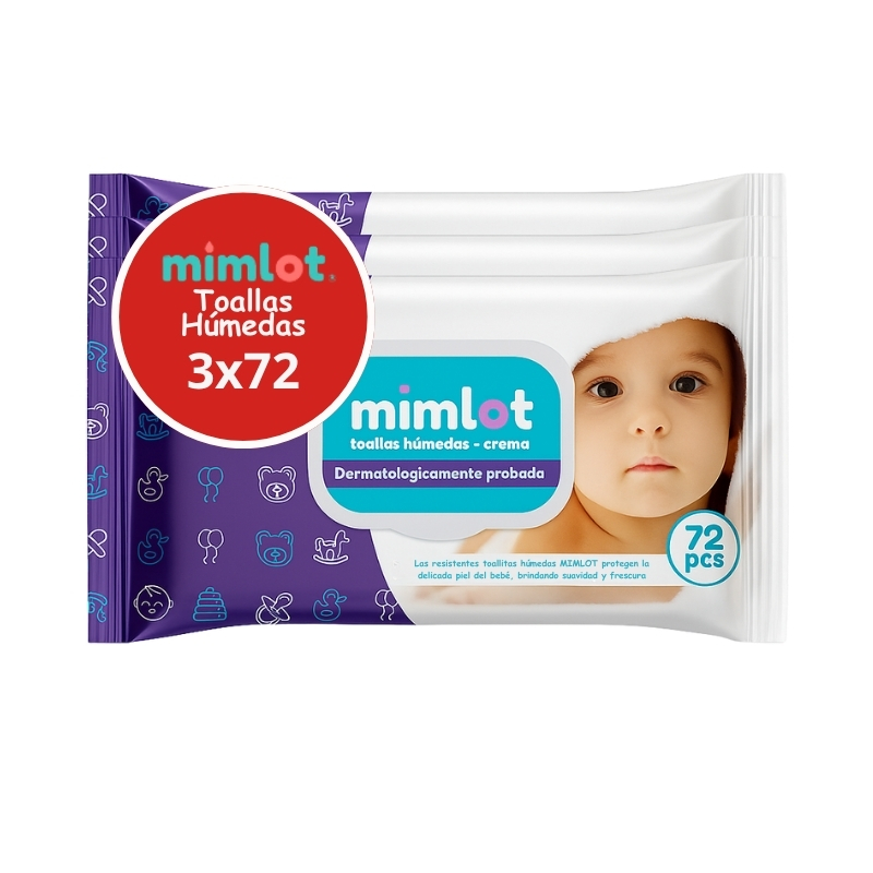Toallas Humedas Mimlot Crema x 72Und