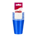 Vasos De Fiesta Azul 9Oz x 8Pcs Conga