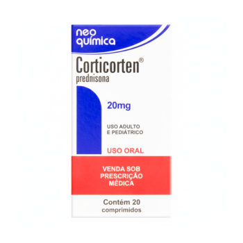 Corticorten Prednisona 20mg x 20 Comprimidos - Neo Quimica