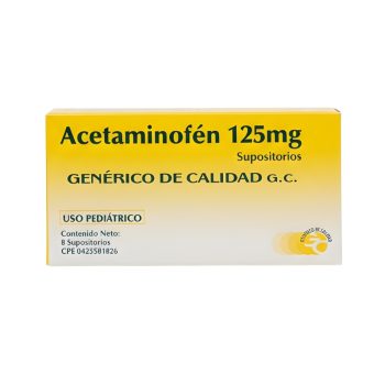 Acetaminofen Ped 25mg x supositorio Generico De Calidad Lab Vargas