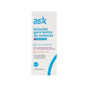 Ask Solucion Para Lentes De Contacto +Porta Lente 120mL