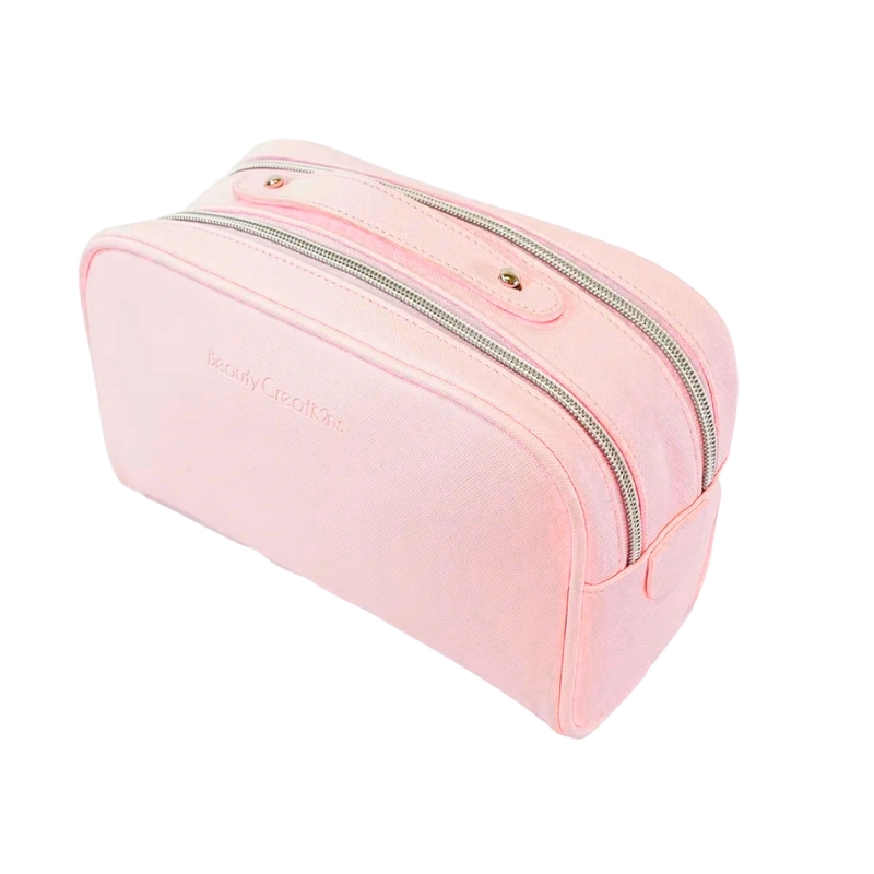 Beauty Creations Cosmetiquera Doble Cremallera Rosa Cbdz-Ps (2)