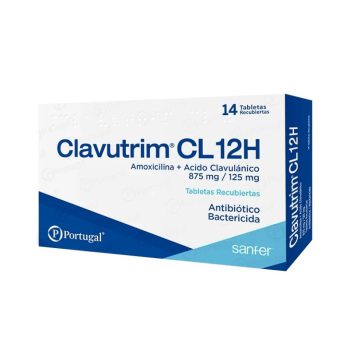 Clavutrin Cl 12H 875-125mg x 14Tab Amoxicilina+ Ac Clavulanico Portugal