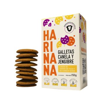 Galletas De Harina De Yuca, Canela Y Jengibre Libre De Gluten 150Gr Harinana