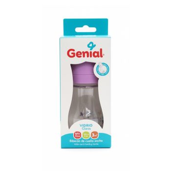 Genial Tetero De Vidrio Cuello Ancho 160mL 5Oz 3M+