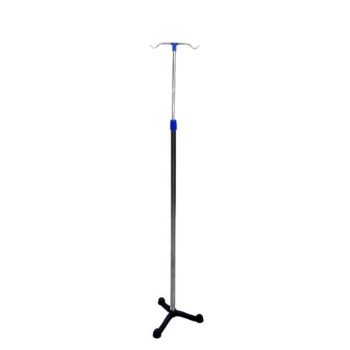 Paral Para Infusiones De Acero Inoxidable Con Base 3 Ruedas x 1 Und Brix Medic