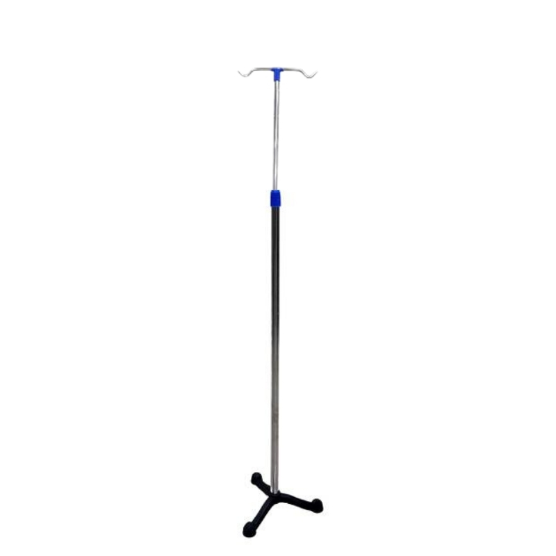 Paral Para Infusiones De Acero Inoxidable Con Base 3 Ruedas x 1 Und Brix Medic