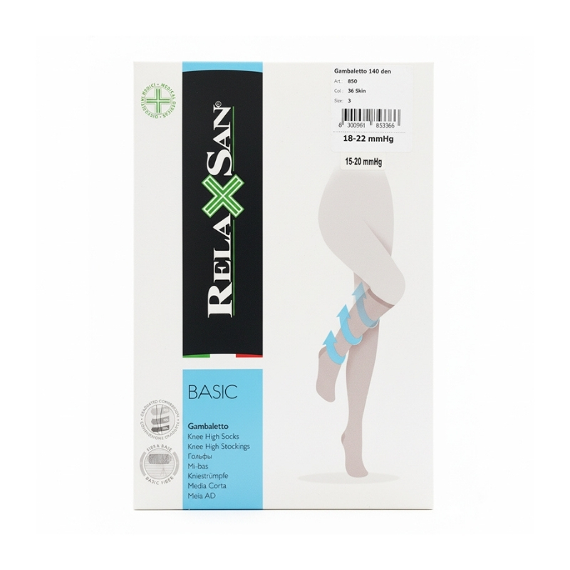 Relaxsan- Medias Gambaletto Tobillera 850 18-22 Mmhg T-3