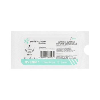 Sutura Nylon 1 60Mm 3/8 Doble Smits Suture