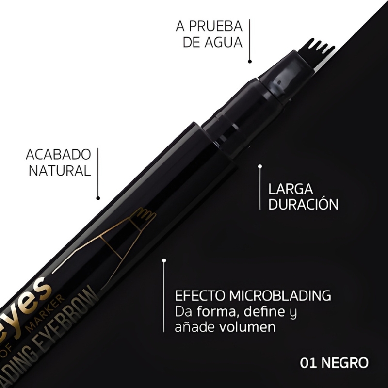 Valmy Marker Microblanding Lapiz De Cejas 01 Negro 1gr 1