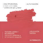 Valmy Perfect Finish Blush Stick 3En1 03 Terracota 6gr Rubor