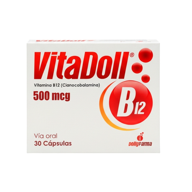 Vitadoll B12 500mcg x 30Cap Cianocobalamina Dolly farma