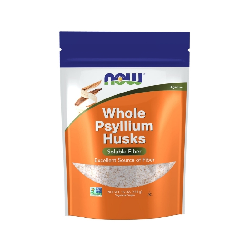 Whole Psyllium Husk 454Gr Now Plantago Ovata
