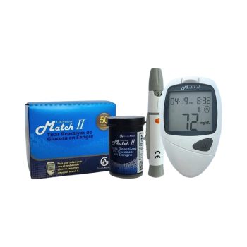 Match Ii Okmeter Kit Glucometro + 50 Tiras + 50 Lancetas grupo Allmed