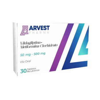 Vildagliptina+Metformina 50-500mg x 30Tab Arvest Pharma