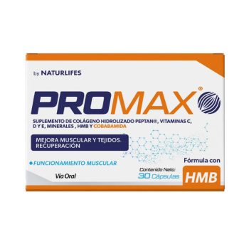 Promax x 30Tab Colageno-Vit C-D Y E-Minerales-Hmb-Cobamamina Naturlifes